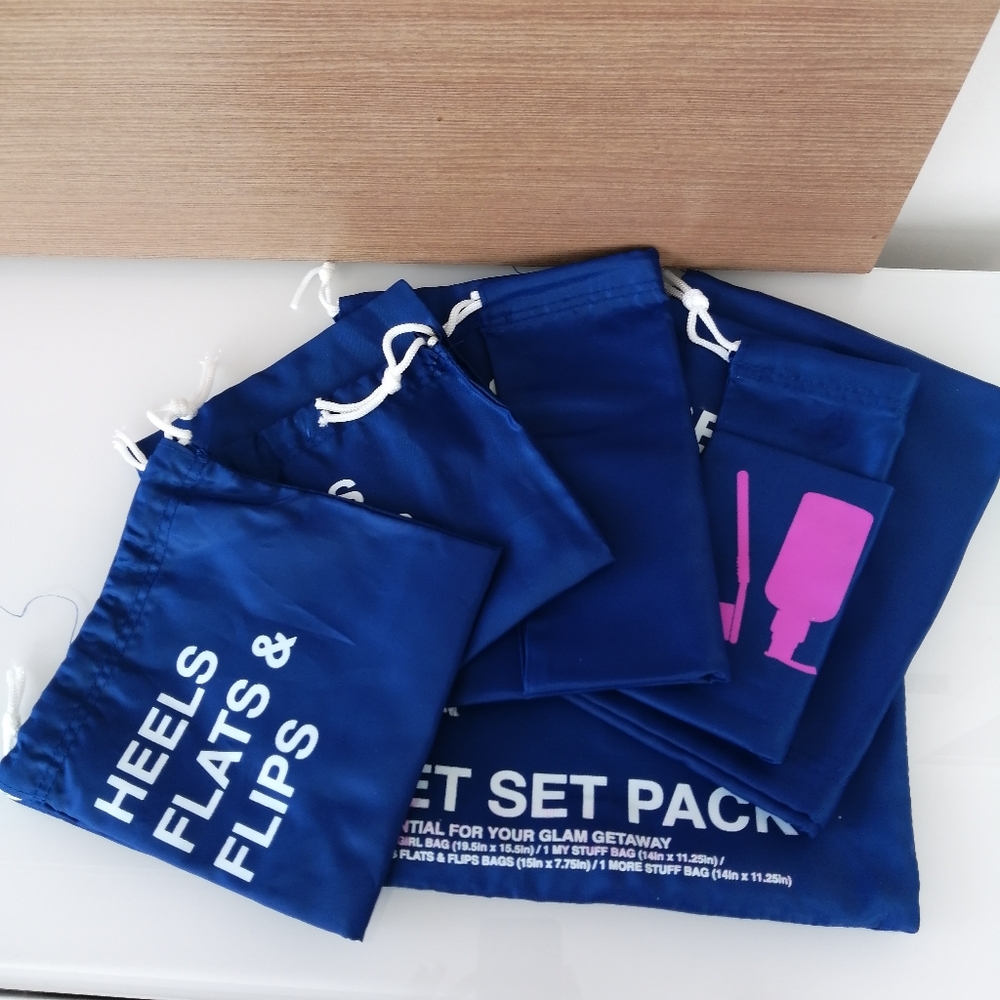 Macbeth Collection Jet Set Pack 5 Travel Packing Cubes Organizing NEVER USED